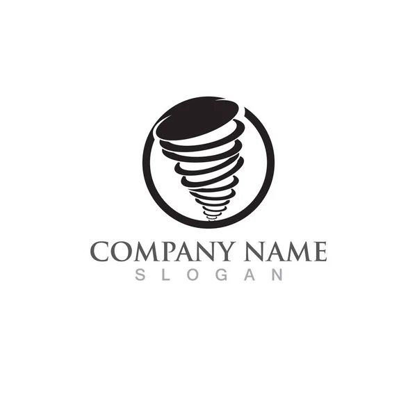 Tornado Logotipo Símbolo Vetor —  Vetores de Stock