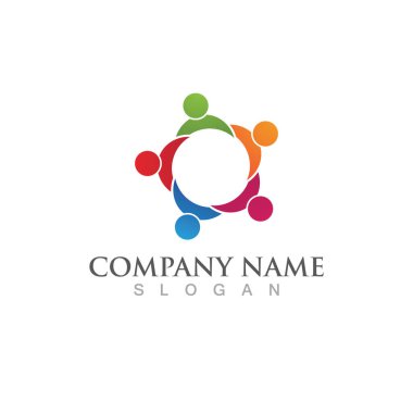 Topluluk, ağ ve sosyal simge tasarım şablonu