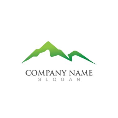 Dağ simgesi Logo Şablonu Vektör illüstrasyon Tasarımı