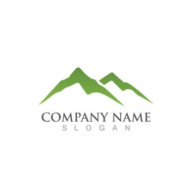 Dağ simgesi Logo Şablonu Vektör illüstrasyon Tasarımı