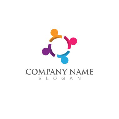 Topluluk, ağ ve sosyal simge tasarım şablonu