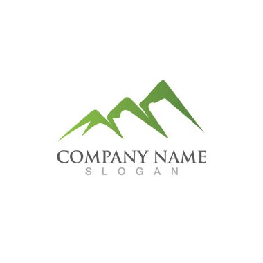 Dağ simgesi Logo Şablonu Vektör illüstrasyon Tasarımı