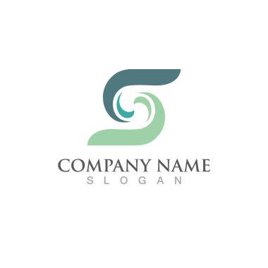  S harfi logo tasarım vektörü