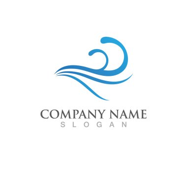 Su dalgası simgesi vektör çizim logosu