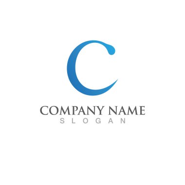 C Harfi Logo Şablonu vektör simgesi tasarımı
