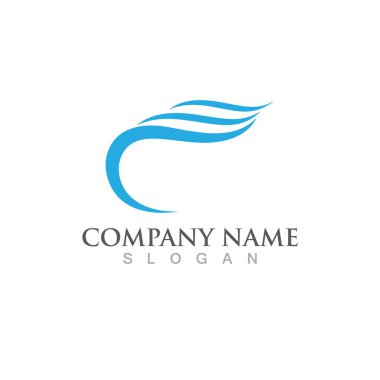  Dalga plajı simgesi vektör çizim logosu