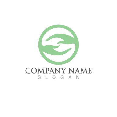 Yeşil ağaç yaprağı ekoloji doğa elementi vektörü logoları