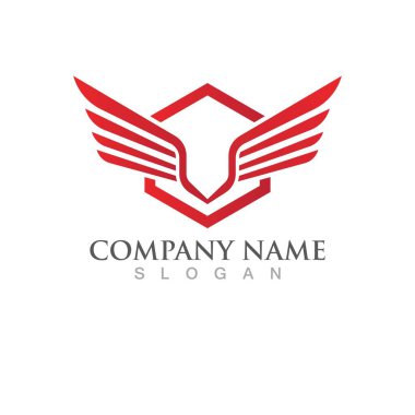 kanat logosu vektör illüstrasyon tasarımı