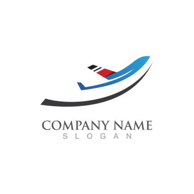 Uçak logosu ve sembol vektörü