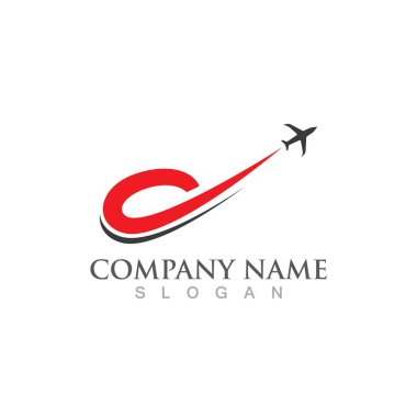 Uçak logosu ve sembol vektörü