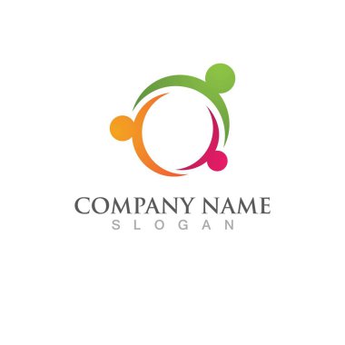 Topluluk, ağ ve sosyal simge tasarım şablonu