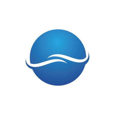 Su dalgası simgesi vektör çizim logosu
