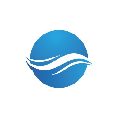 Su dalgası simgesi vektör çizim logosu