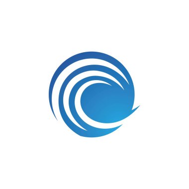 Su dalgası simgesi vektör çizim logosu