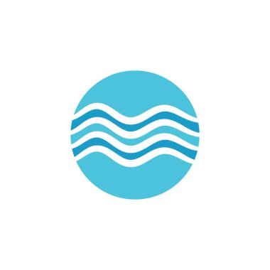 Su dalgası simgesi vektör çizim logosu