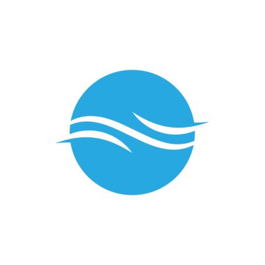 Su dalgası simgesi vektör çizim logosu