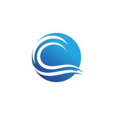 Su dalgası simgesi vektör çizim logosu