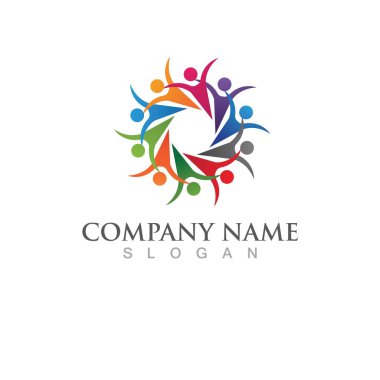 Topluluk, ağ ve sosyal simge tasarım şablonu