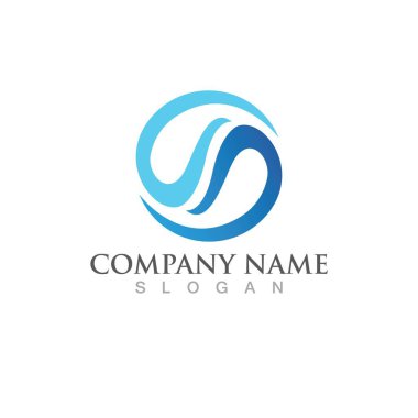 Su ikonu vektör çizim logosu