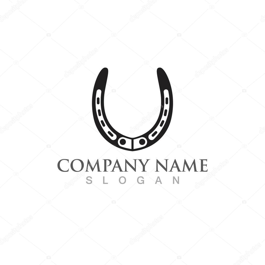 Horseshoe logo and symbol vector