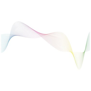 Ses dalgaları çizgisi çizim şablonu