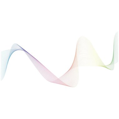 Ses dalgaları çizgisi çizim şablonu