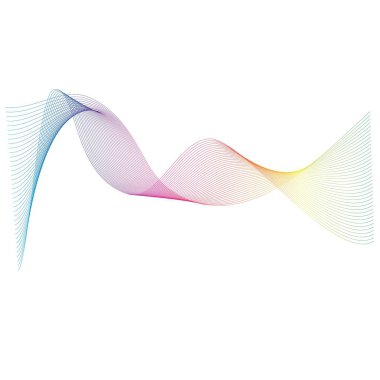 Ses dalgaları çizgisi çizim şablonu