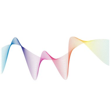 Ses dalgaları çizgisi çizim şablonu