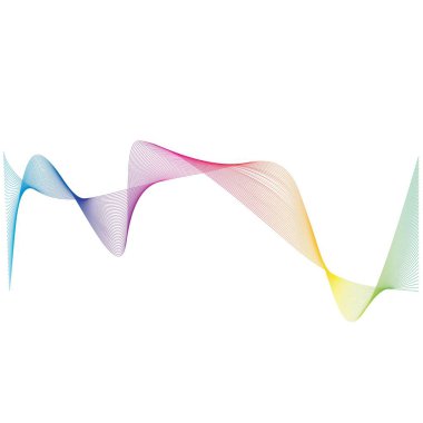 Ses dalgaları çizgisi çizim şablonu