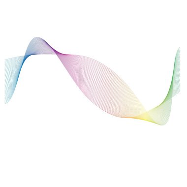 Ses dalgaları çizgisi çizim şablonu