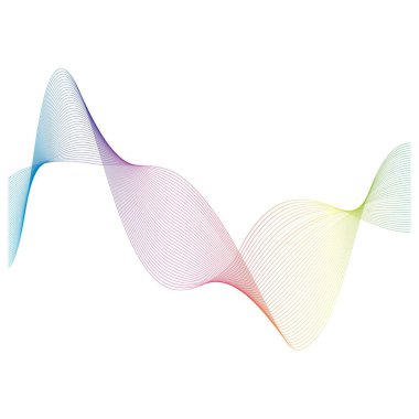 Ses dalgaları çizgisi çizim şablonu