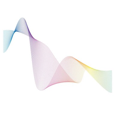 Ses dalgaları çizgisi çizim şablonu