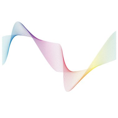 Ses dalgaları çizgisi çizim şablonu