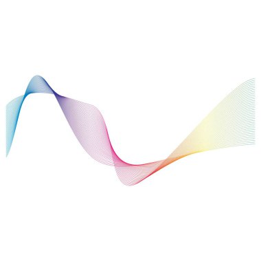 Ses dalgaları çizgisi çizim şablonu