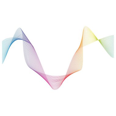 Ses dalgaları çizgisi çizim şablonu