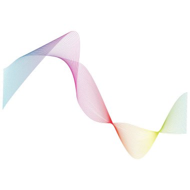 Ses dalgaları çizgisi çizim şablonu