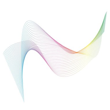 Ses dalgaları çizgisi çizim şablonu