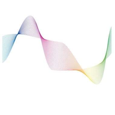 Ses dalgaları çizgisi çizim şablonu