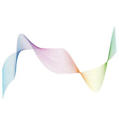 Ses dalgaları çizgisi çizim şablonu