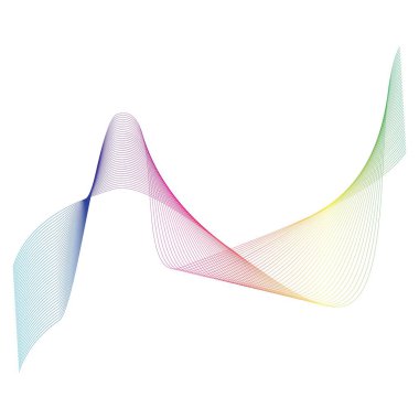 Ses dalgaları çizgisi çizim şablonu