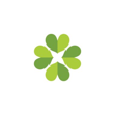  Yeşil yapraklı ekoloji doğa logo element vektörü