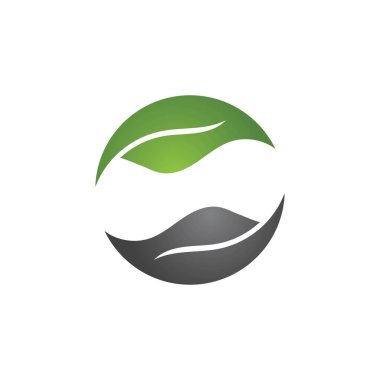  Yeşil yapraklı ekoloji doğa logo element vektörü