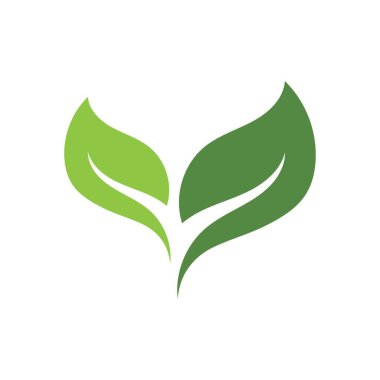  Yeşil yapraklı ekoloji doğa logo element vektörü