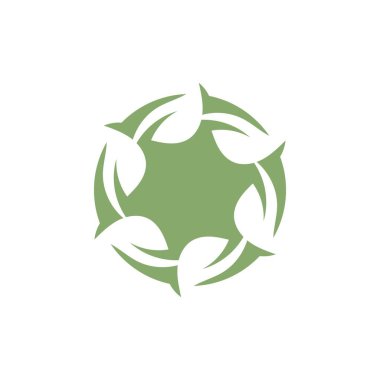 Yeşil ağaç yaprağı ekoloji doğa elementi vektörü logoları