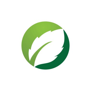 Yeşil ağaç yaprağı ekoloji doğa elementi vektörü logoları