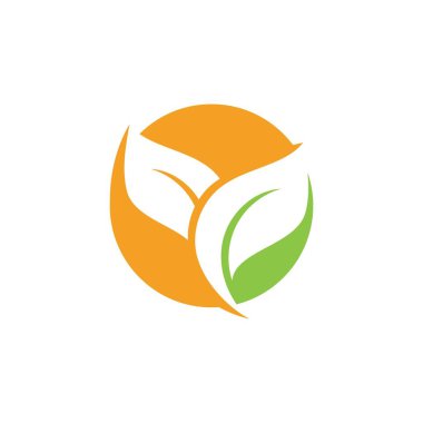 Yeşil ağaç yaprağı ekoloji doğa elementi vektörü logoları