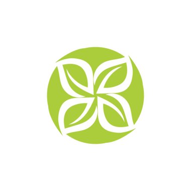 Yeşil ağaç yaprağı ekoloji doğa elementi vektörü logoları