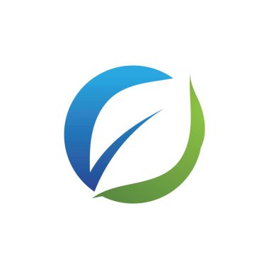 Yeşil ağaç yaprağı ekoloji doğa elementi vektörü logoları