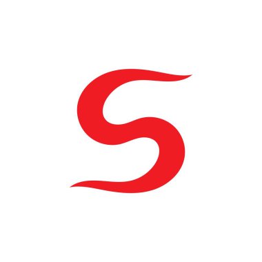 S harfi logo tasarım vektörü