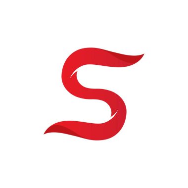 S harfi logo tasarım vektörü